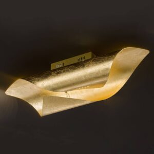 Stropní LED světlo Safira v lesklém zlatě