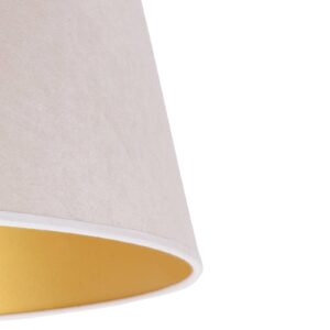 Stínidlo na lampu Cone výška 22,5 cm, ecru/zlatá