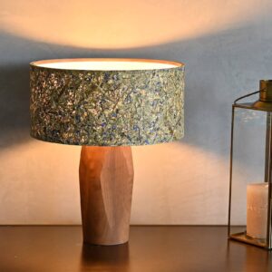 LeuchtNatur Pura LED stolní lampa ořech/chrpa