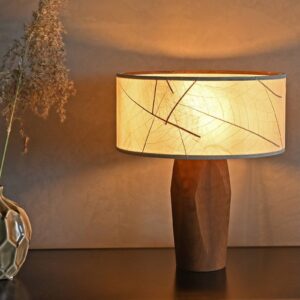 LeuchtNatur Pura LED stolní lampa, ořech/listy