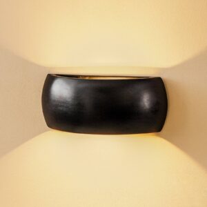 Nástěnné světlo Bow up/down keramika černá 32 cm