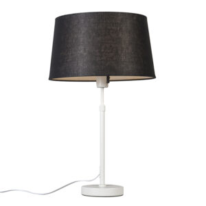 Stolní lampa bílá s černým odstínem 35 cm nastavitelná – Parte