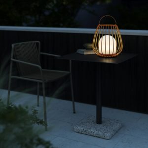 LED stolní lampa Jim To-Go, použití venku oranžová