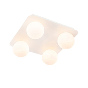 Moderne badkamer plafondlamp wit vierkant 4-lichts – Cederic