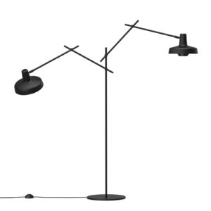 GRUPA Arigato stojací lampa, dva zdroje, černá