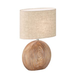 Stolní lampa Tobse barva dřeva/písková výška 53 cm
