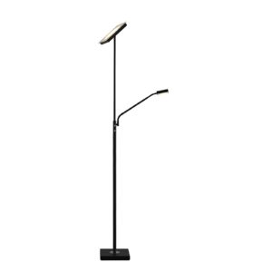 Lindby Sumani LED stojací lampa, hranatá, černá