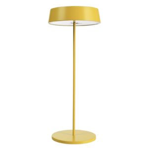 LED stolní lampa Miram s baterií stmívatelná žlutá