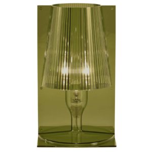 Kartell Take designová stolní lampa olivově zelená