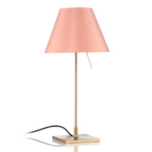 Luceplan Costanzina stolní lampa mosaz růžová