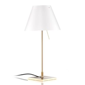 Luceplan Costanzina stolní lampa mosaz bílá