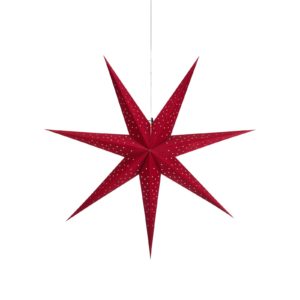 LED závěsná hvězda Blink, samet Ø 75cm červená