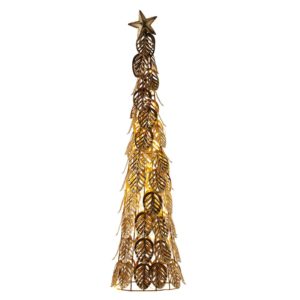 LED dekorační strom Kirstine, zlatá, výška 63,5 cm