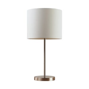 Bílá textilní stolní lampa Parsa