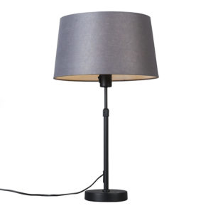 Stolní lampa černá s odstínem šedi 35 cm nastavitelná – Parte
