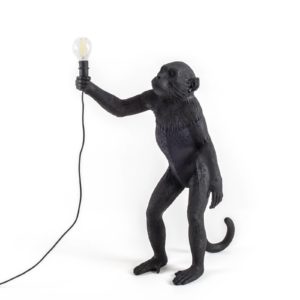 LED deko terasové světlo Monkey Lamp stojící černá