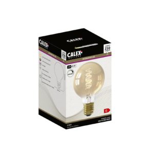 Calex E27 G80 LED 3,8W filament flex 821 zlatá dim