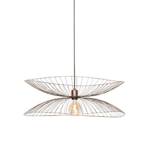 Designová závěsná lampa bronzová 66 cm – Pua