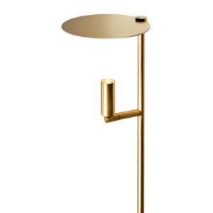 LED stojací lampa Kelly, nastavitelná, zlatá/zlatá