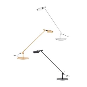 LED stolní lampa Tema, nastavitelná, zlatá