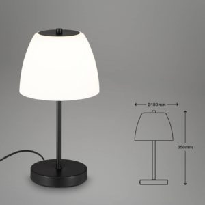 LED stolní lampa Masa s dotykovým stmívačem, černá