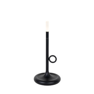 Venkovní stolní lampa černá včetně LED s dobíjecím dotykovým stmívačem – Sjarel