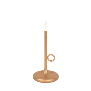 Venkovní stolní lampa zlatá včetně LED s dotykovým stmívačem dobíjecí – Sjarel
