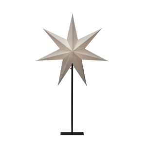 Dekorační světlo papírová hvězda 7 cípů bílá 80 cm