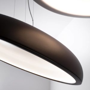 Stilnovo Reflexio LED závěsné světlo, Ø46cm, hnědá