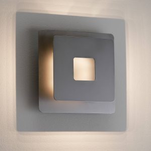 LED nástěnné světlo Hennes, 18x18cm, černá