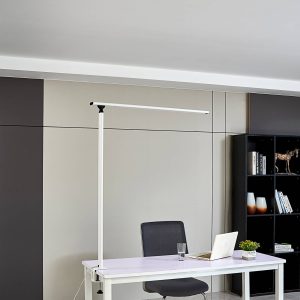 Prios Zyair LED kancelářské světlo se svorkou bílá