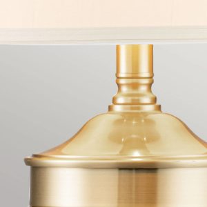 Textilní stolní lampa Dennison 1 brushed brass