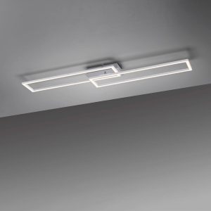 LED stropní světlo Iven, ocel, 101,6x19,8cm