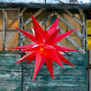18cípá XL plastová hvězda venkovní – červená
