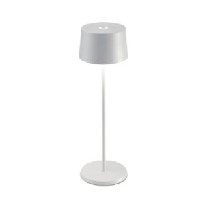 Zafferano Olivia 3K dobíjecí stolní lampa IP65 bílá