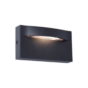 Venkovní nástěnné svítidlo LED Vita, tmavě šedé, 13,7 x 7,5 cm