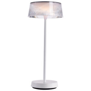 Venkovní stolní lampa bílá včetně LED s dotykovým stmívačem IP44 – Sammi