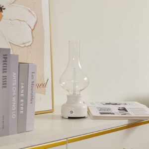 Lindby Maxentius LED stolní lampa krémová/čirá aku