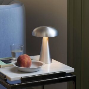 &Tradiční dobíjecí stolní lampa Como SC53, barva hliníku
