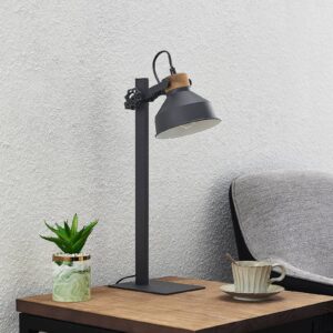 Lindby Nefeli stolní lampa s dřevěnými detaily