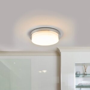 LED stropní svítidlo Cordula, lesklý chrom, IP44