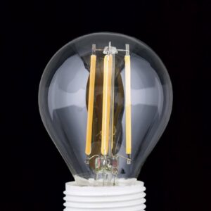LED žárovka E14 G45 čirá 6W 827 720lm stmívatelná