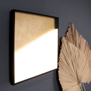 Nástěnné svítidlo LED Vista, zlatá/černá, 30 x 30 cm