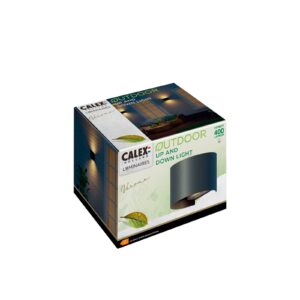 Venkovní nástěnné svítidlo Calex LED Oval, nahoru/dolů, výška 10 cm, černé