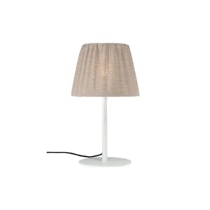 PR Home venkovní stolní lampa Agnar, bílá / hnědá, 57 cm