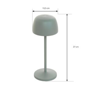 Nabíjecí stolní lampa Lindby Arietty LED, šalvějově zelená, sada 2 kusů