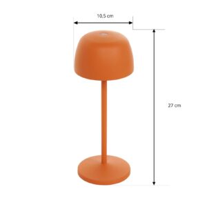 Nabíjecí stolní lampa Lindby Arietty LED, oranžová, sada 2 kusů