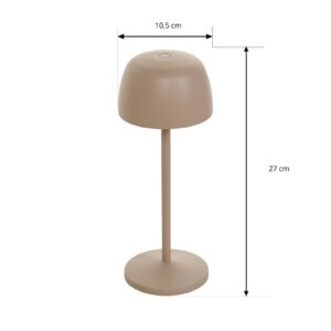 Nabíjecí stolní lampa Lindby Arietty LED, pískově béžová, sada 2 kusů